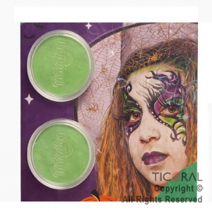 MAQUILLAJE ARTISTICO VERDE CLARO VERDE CLARO ( 2 - 4 GR) (PACK X 3 BLISTERS)